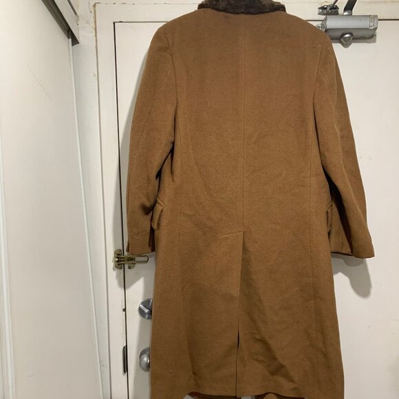 VINTAGE STOLLERY'S WOOL DOUBLE BREAST TRENCH COATS SIZE L - Picture 4 of 15